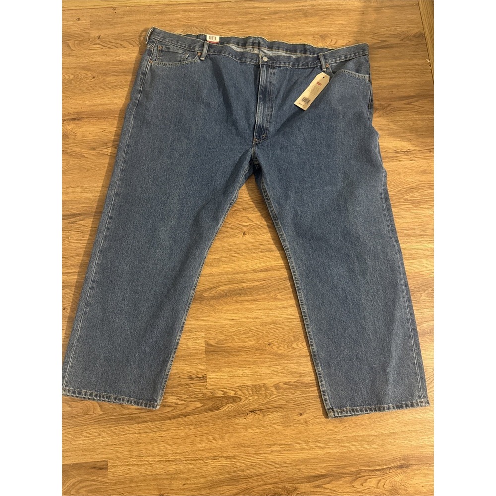 Levi's 505 Regular Fit Straight Leg Jeans Men's Blue Denim 58x30 – NWT New